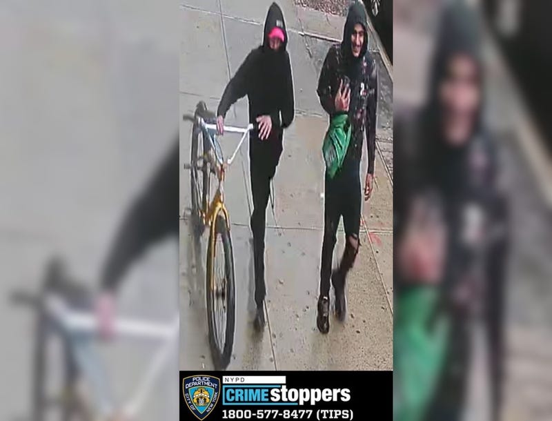 Police are searching for two suspects who attacked an NYPD traffic agent in the East Village on Saturday