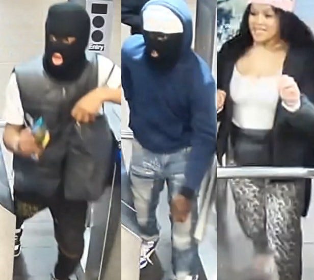 Three of the six suspects wanted in the April 2 robbery in Midtown
