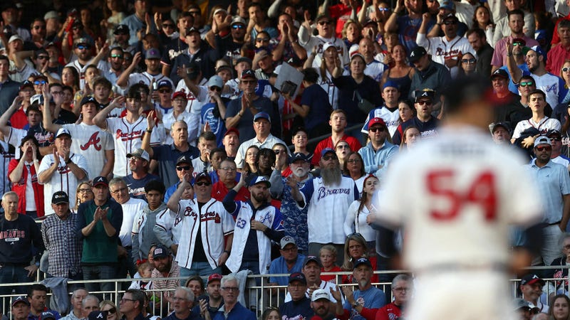 Braves fans at Truist Park in Atlanta