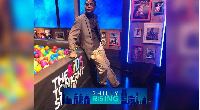 MyKey Cooper on the set of "The Kids Tonight Show"