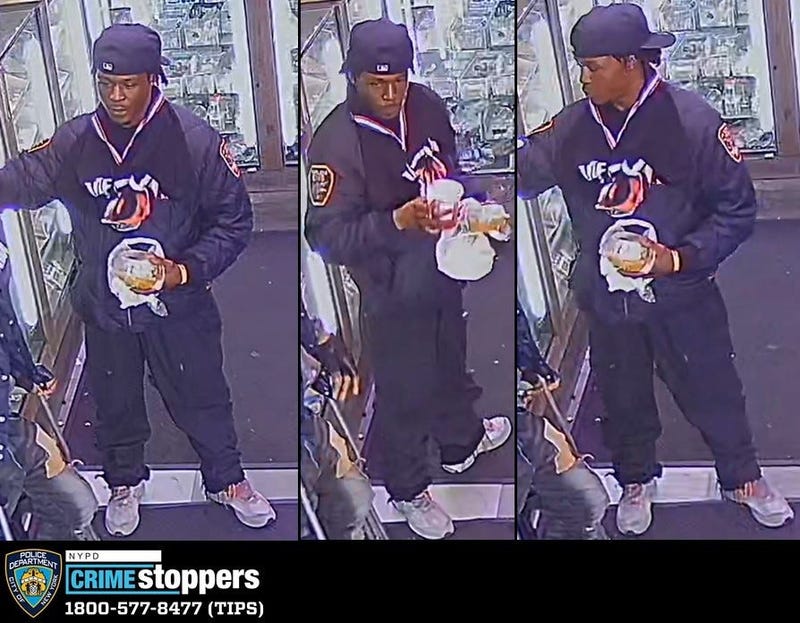 Surveillance images show the suspected gunman, believed to be Messiah Nantwi, in a Harlem smoke shop before Sunday night's shooting