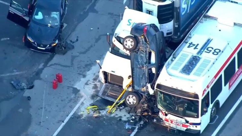 multi-vehicle crash in Haverford Township
