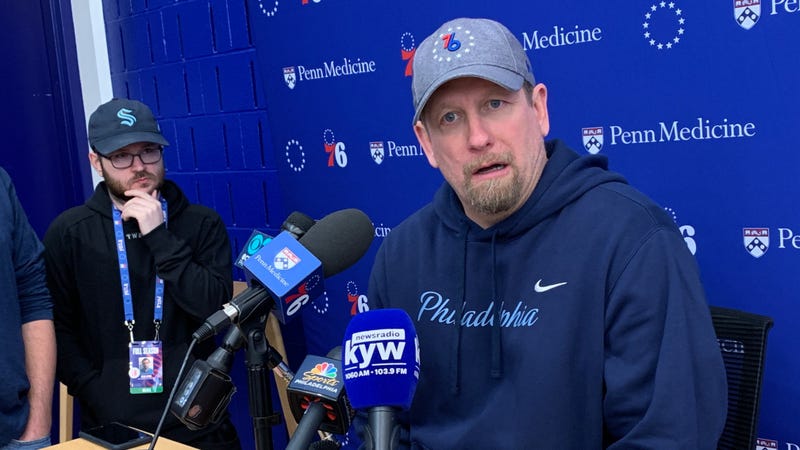 Sixers head coach Nick Nurse