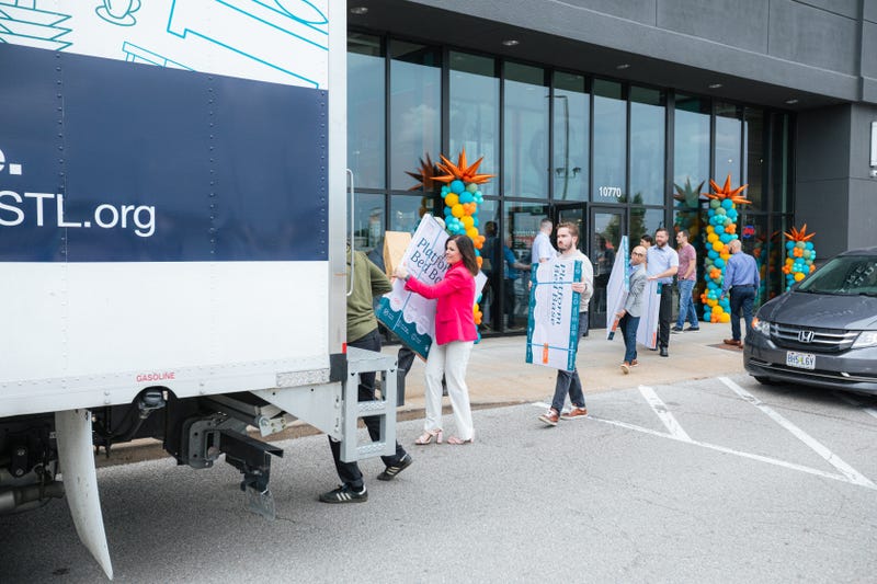 Donations to Home Sweet Home are loaded onto a truck