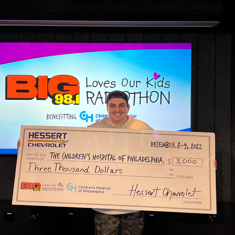 Thank you to Hessert Chevrolet, our 9AM-10AM Power Hour Sponsor on 12/8 for our 21st Annual BIG 98.1 Loves Our Kids Radiothon