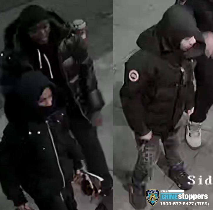 Three of the people police are searching for in the Jan. 7, 2023, attack in Hamilton Heights