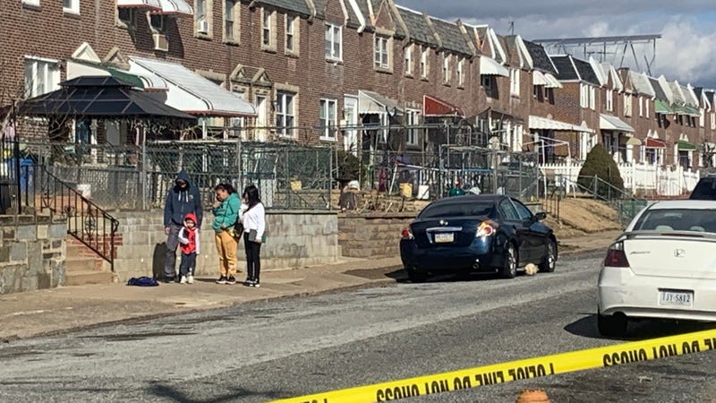Homes across Cottman Avenue from the scene of the plane crash