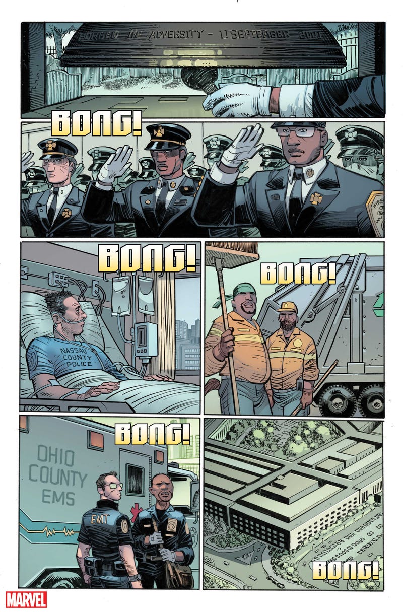 A new comic from Marvel commemorating Sept. 11.