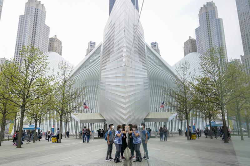 Visitors peek into the museum at the 9/11 Museum & Memorial, Thursday, April 29, 2021, in New York.