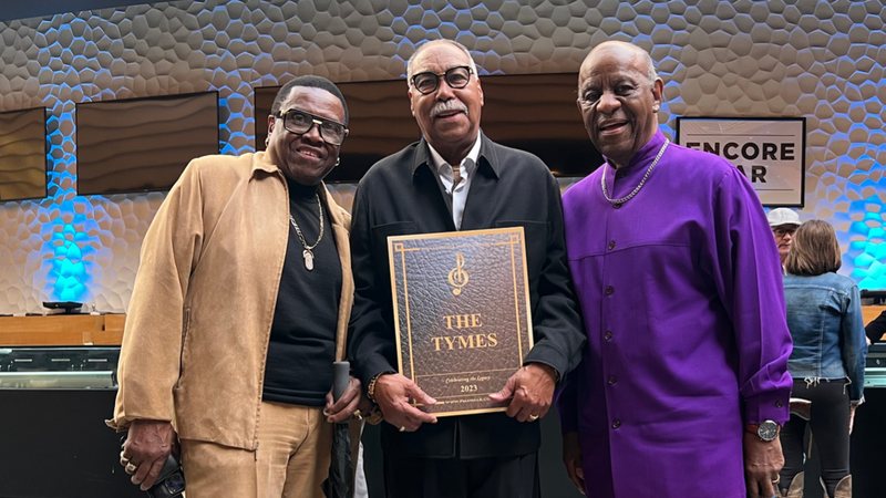 Members of The Tymes, a singing group that will be honored with a plaque on the Avenue of the Arts along South Broad Street.