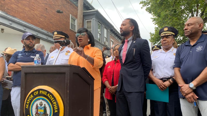 Mayor Cherelle Parker and other city officials spoke publicly about the weekend's West Philadelphia block party mass shooting, saying if organizers had followed proper procedures and obtained a permit, police presence could have helped prevent loss of life.
