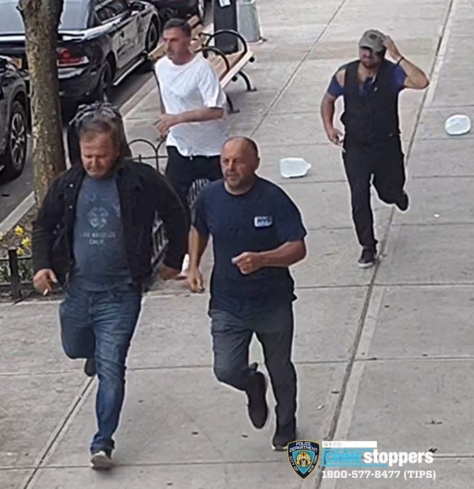 Police are searching for at least four suspects after the attack in Coney Island on Saturday