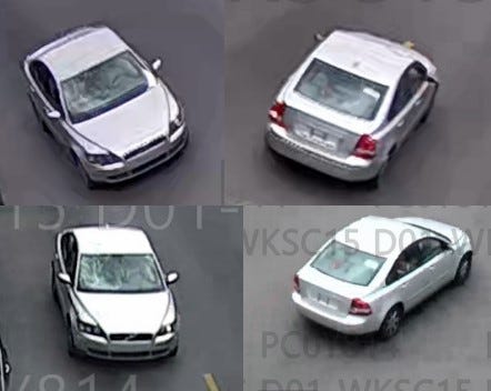 surveillance images of hit-run car