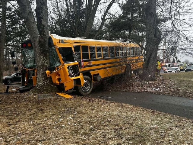 School bus accident in Adams Township