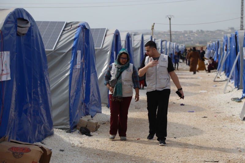 Dr. Nareen Ahmed (left) recently traveled to earthquake-stricken Turkey and Syria.