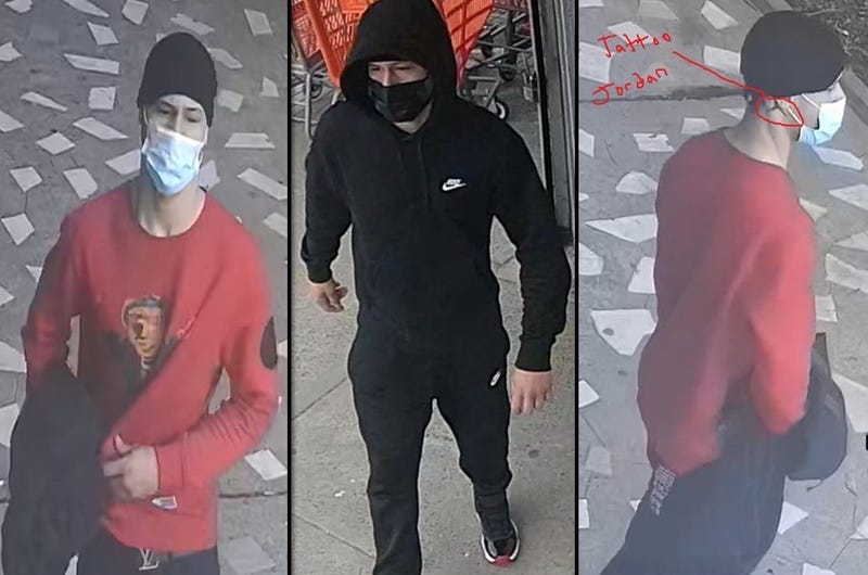 Police images of one of 3 suspects in the robberies