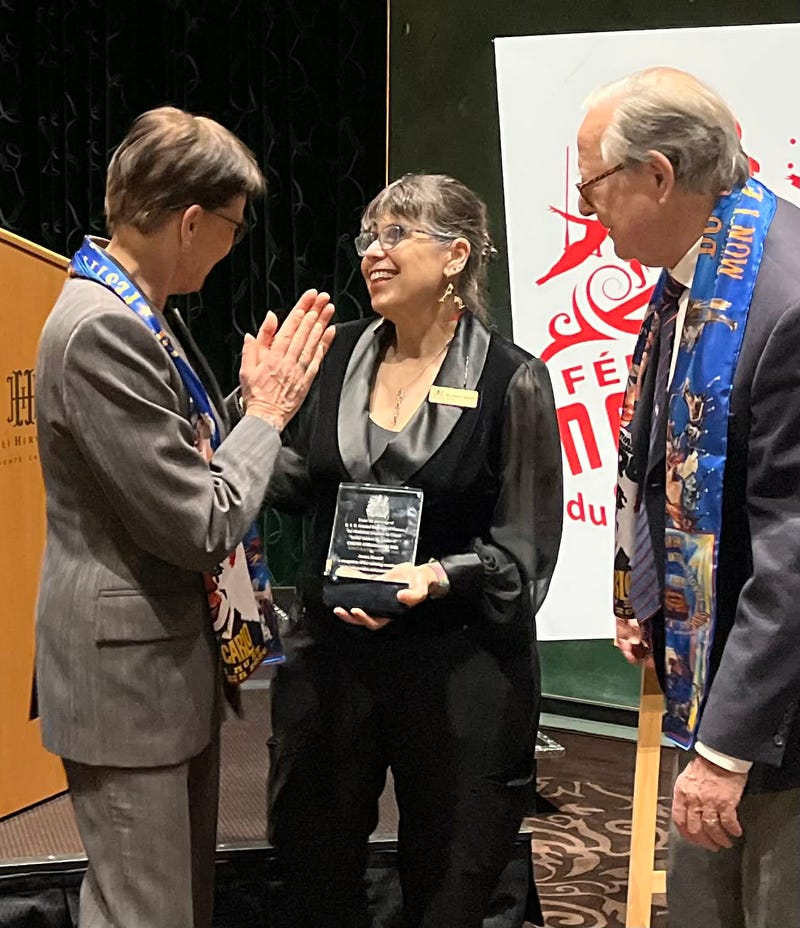 Jessica Hentoff receives Ambassador of World Circus Federation