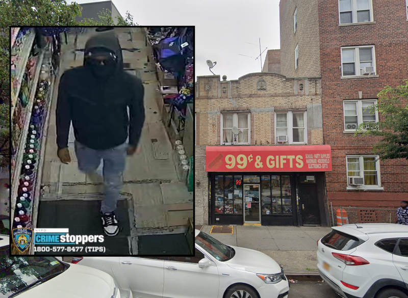 The suspect was last seen headed northbound on Nostrand Avenue, police said