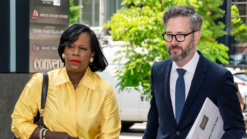 Cherelle Parker is shown with campaign adviser Aren Platt in Philadelphia the day after she won the Democratic nomination for mayor.