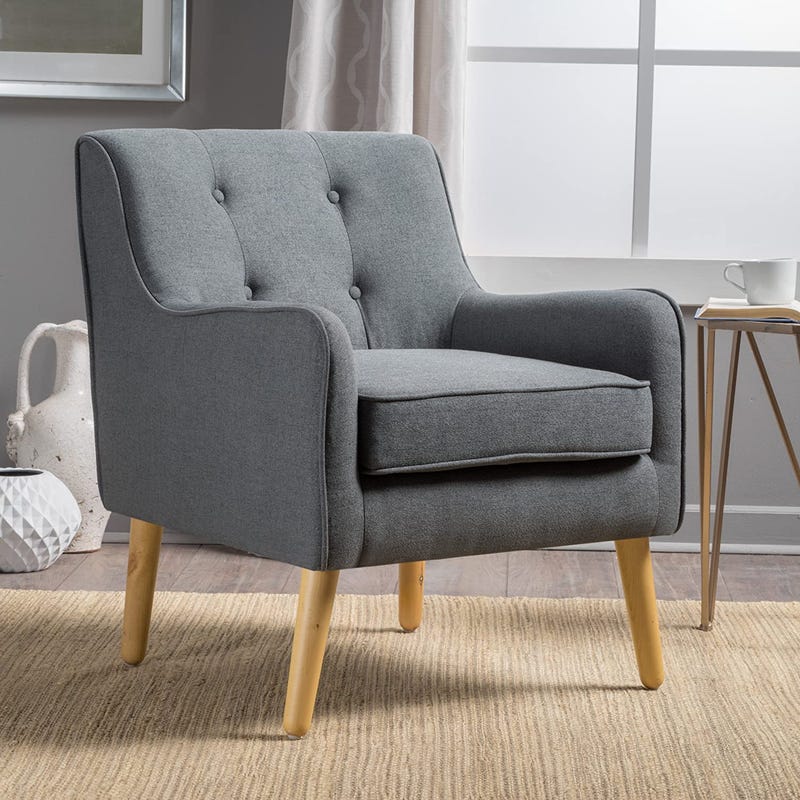 Christopher Knight Mid-Century Fabric Arm Chair