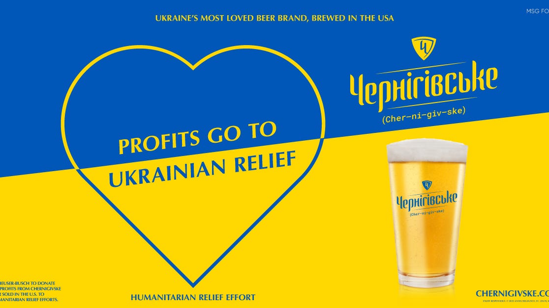 Anheuser-Busch making Ukrainian beer produced at NJ brewery with profits going toward aid