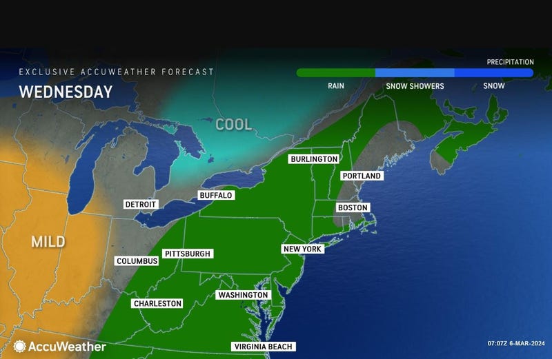 Heavy rain from Wednesday into Thursday precedes more showers over the weekend.