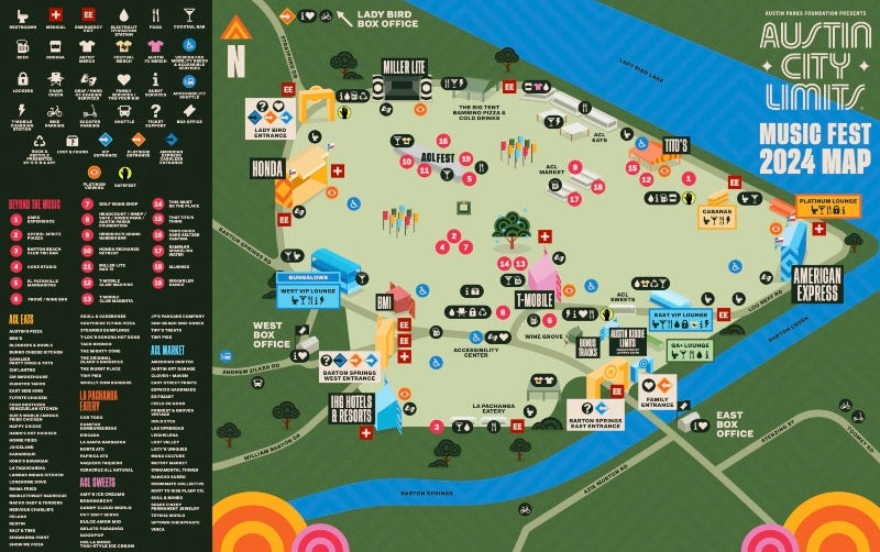 ACL Music Festival 2024 Map