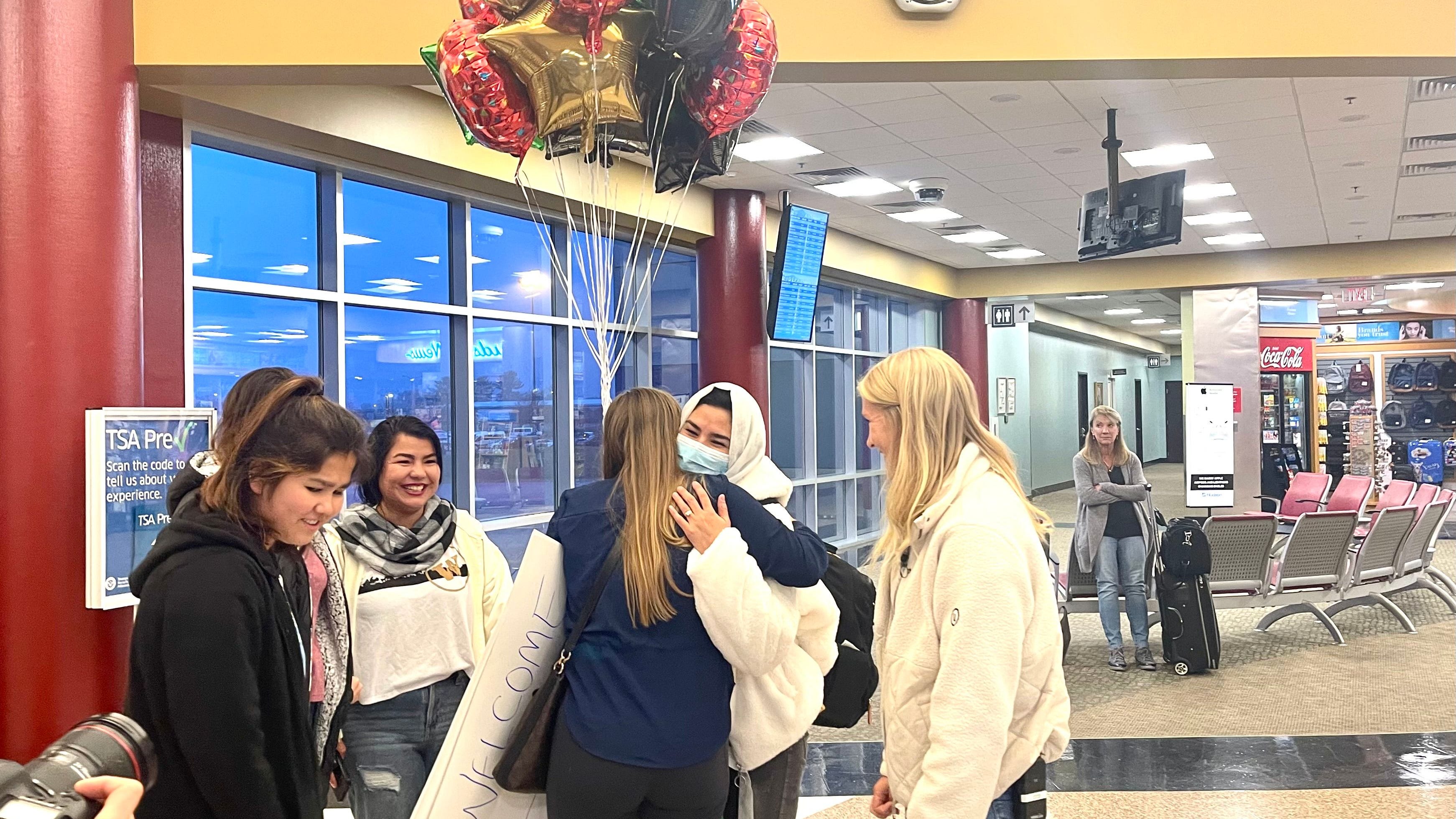 Afghan woman who helped U.S. troops is welcomed to America