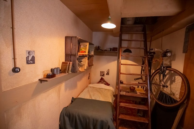 A view of the actual Anne Frank House in Amsterdam