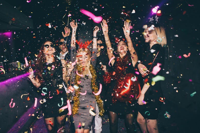 women at party