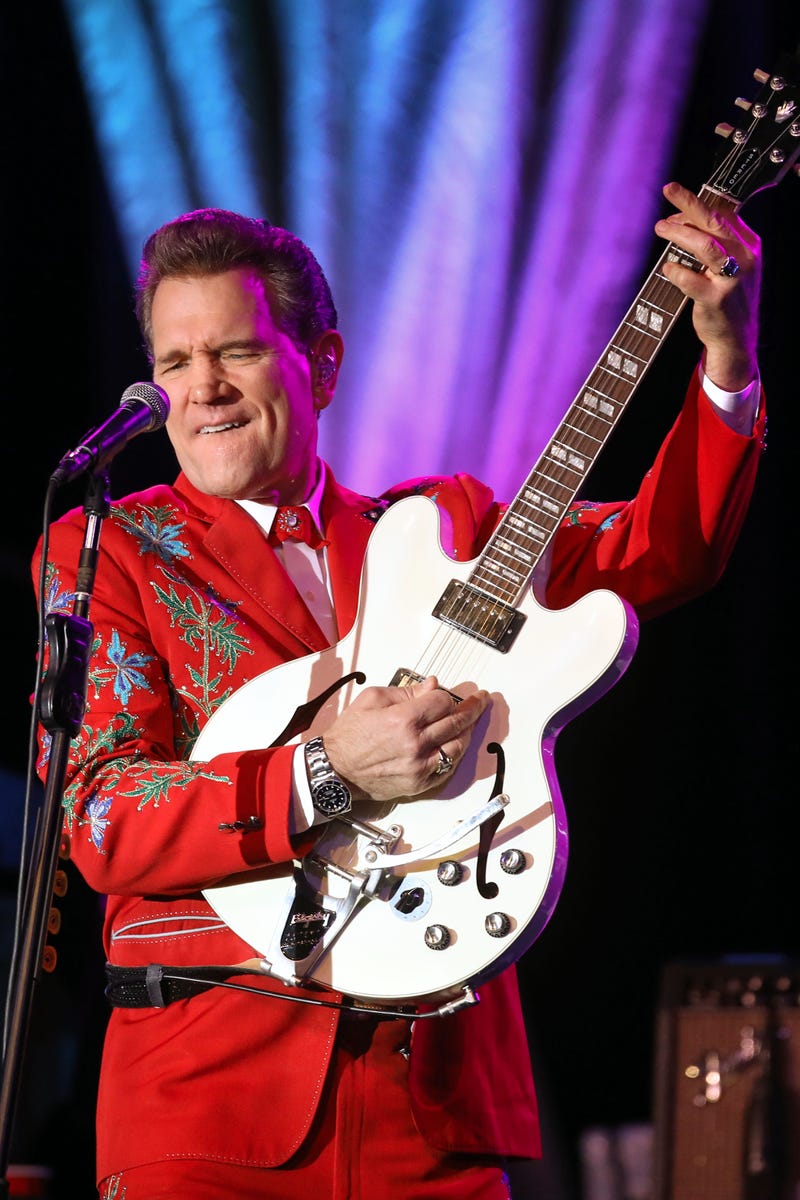 Chris Isaak performs at Treasure Island Resort and Casino on Friday, December 10, 2021