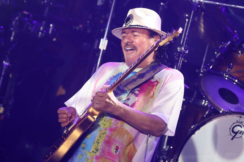 Santana performs at Treasure Island Resort & Casino