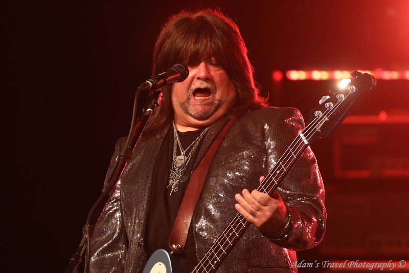 Photo of rock band Tesla performing on-stage