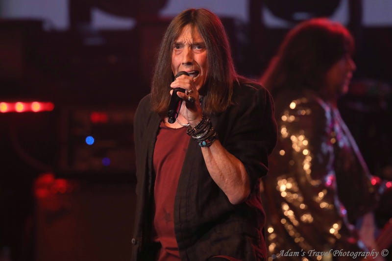 Photo of rock band Tesla performing on-stage