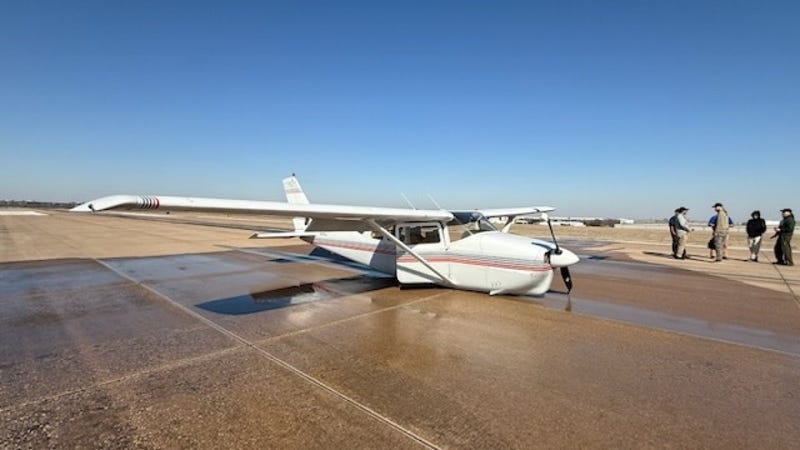 A plane landed safely at Arlington Municipal Airport on Saturday after its landing gear failed to deploy.