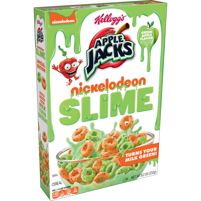Apple Jacks Slime Cereal box