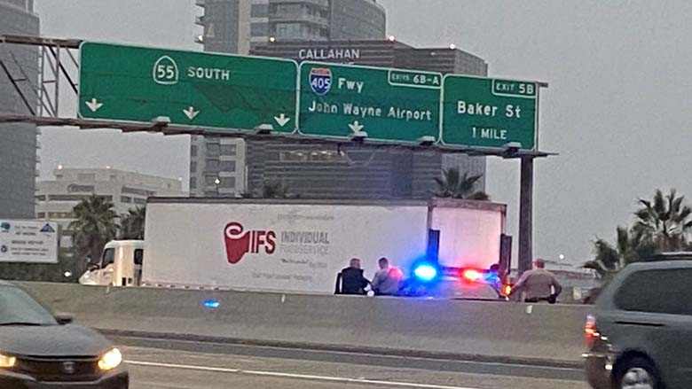 All lanes of SB SR-55 open following hours-long standoff in Orange County