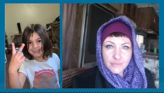Missing girl Alaina Duey and suspect Elizabeth Crofts