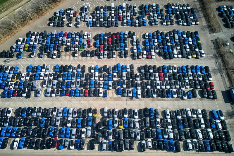 cars on a lot
