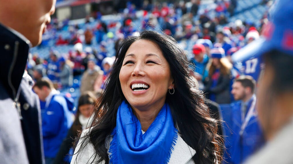 Bills co-owner Kim Pegula makes first appearance at training camp since going into cardiac arrest