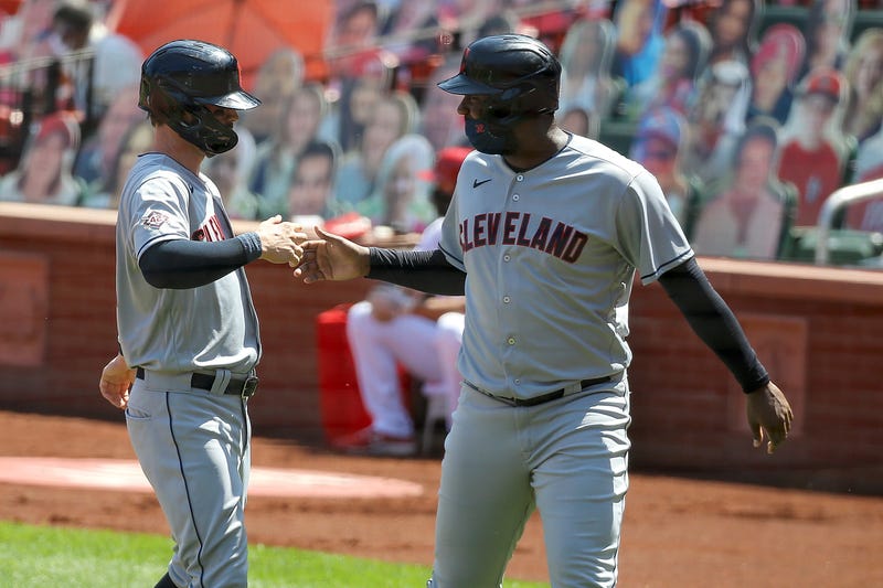 Naquin and Reyes celebrate