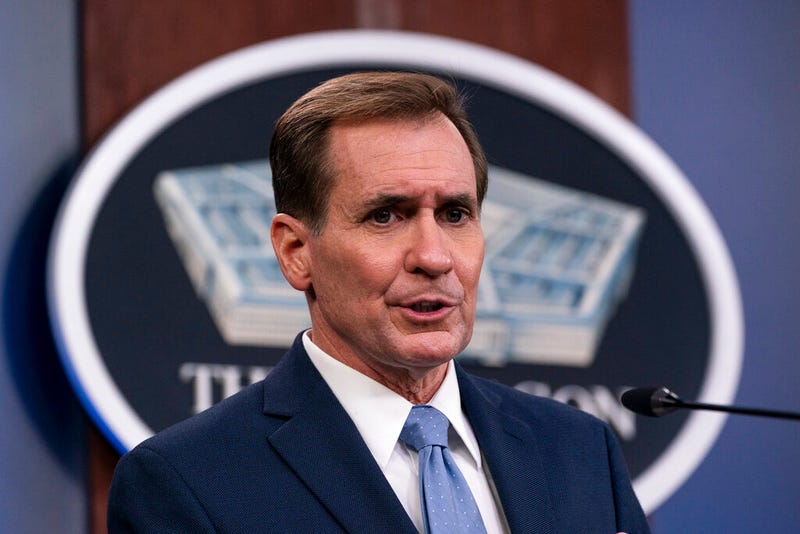 Pentagon spokesman John Kirby speaks during a media briefing at the Pentagon, Thursday, Jan. 28, 2021, in Washington. (AP Photo/Alex Brandon)