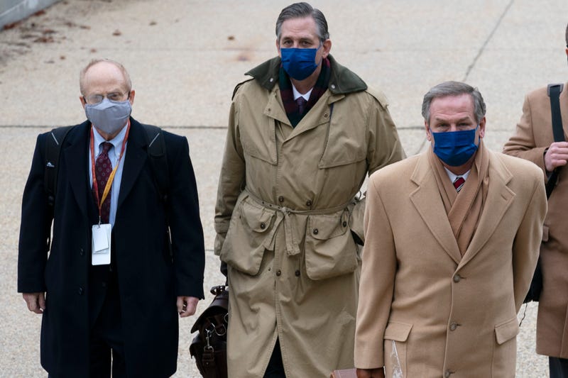 From left, David Schoen, Bruce Castor and Michael van der Veen, lawyers for former President Donald Trump