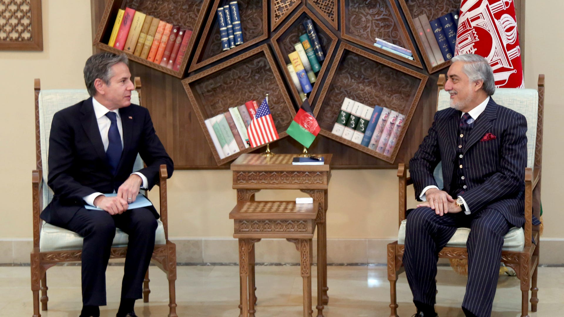 Sec. of State in Afghanistan to sell Biden troop withdrawal