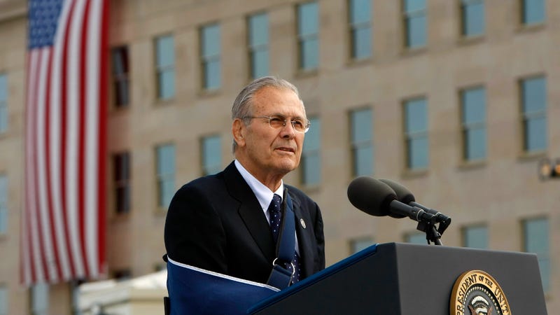 Rumsfeld, a cunning leader who oversaw a ruinous Iraq war