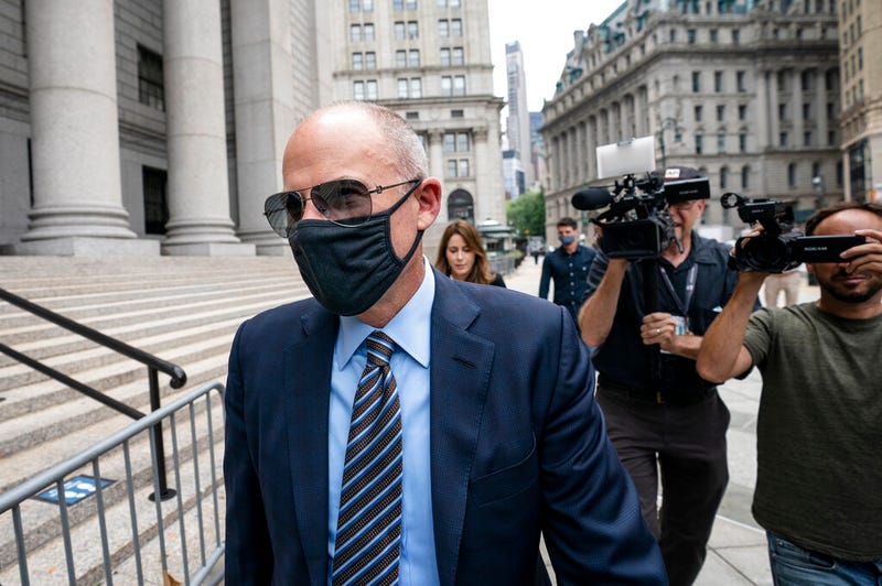 Michael Avenatti arrives for a scheduled sentencing at Manhattan federal court, Thursday, July 8, 2021, in New York. The California lawyer who publicly sparred with then-President Donald Trump before criminal fraud charges disrupted his rapid ascent to fame faces sentencing after a jury concluded he tried to extort millions of dollars from Nike. 