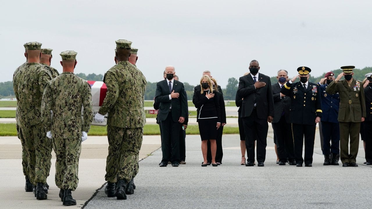 Biden pays respects to U.S. troops killed in Afghanistan