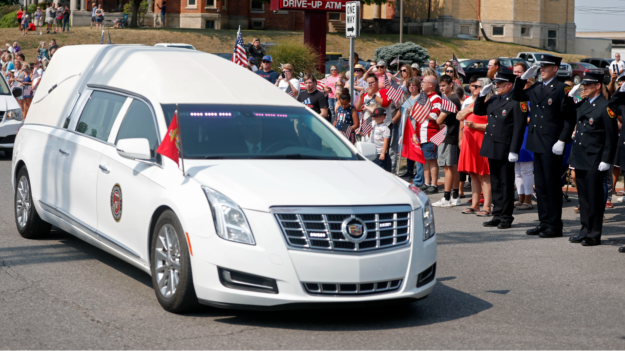 Marine's body returned to Indiana hometown with procession