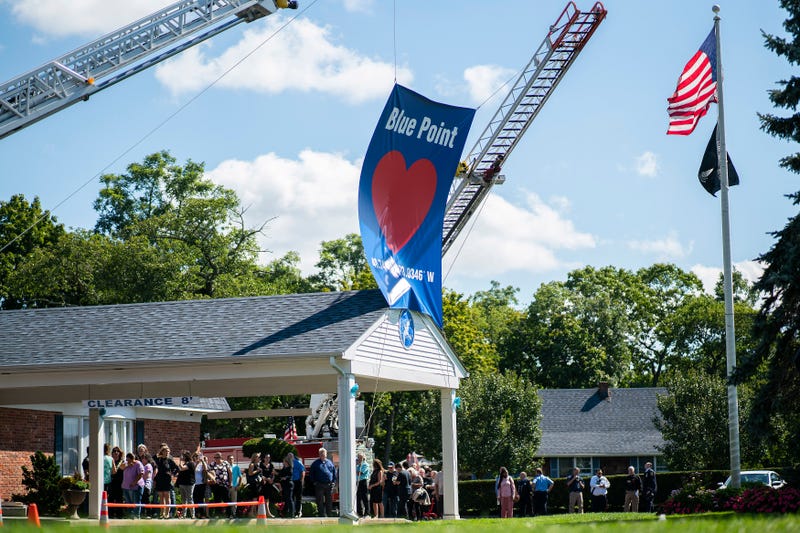 People attend the funeral home viewing of Gabby Petito at Moloney's Funeral Home in Holbrook, N.Y. Sunday, Sept. 26, 2021