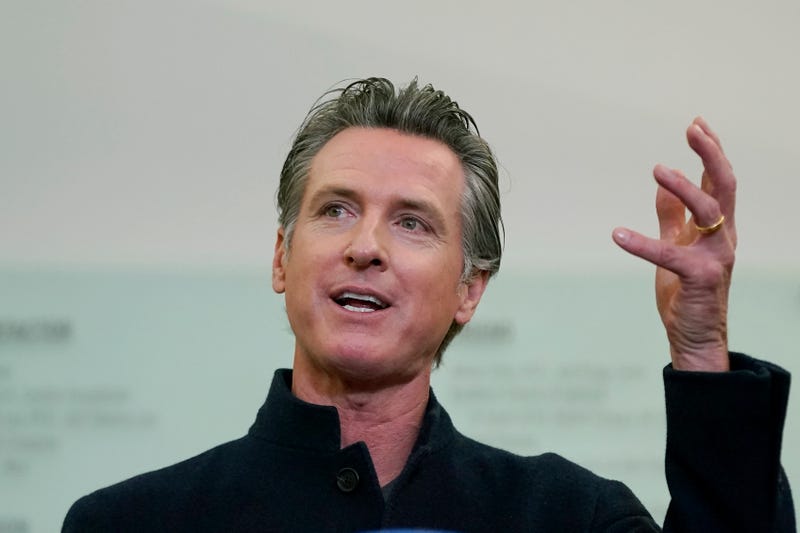 FILE - Gov. Gavin Newsom speaks at a news conference in Oakland, Calif., on Oct. 27, 2021.
